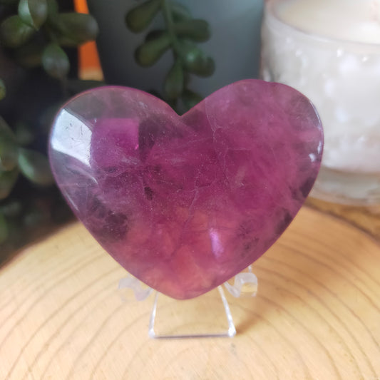 Purple Fluorite Heart