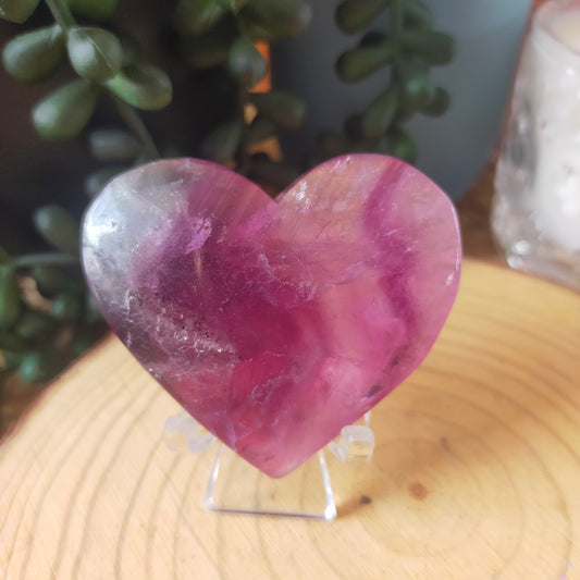 Purple Fluorite Heart