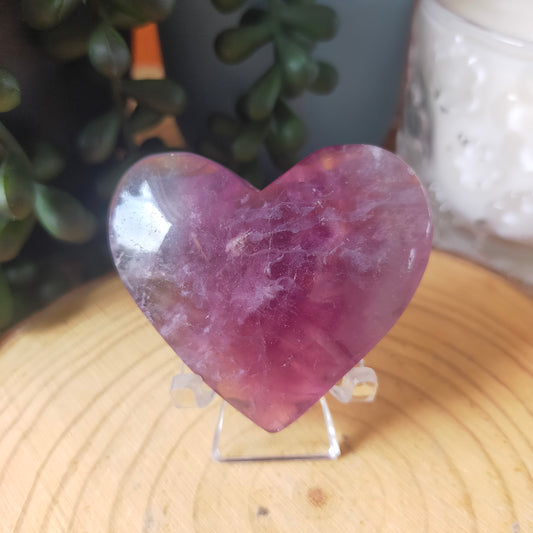 Purple Fluorite Heart