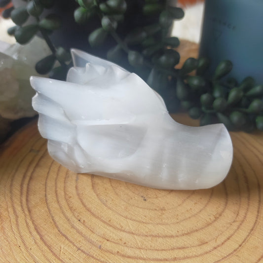 Satin Spar Dragon Head