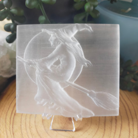 Satin Spar Witch Plate