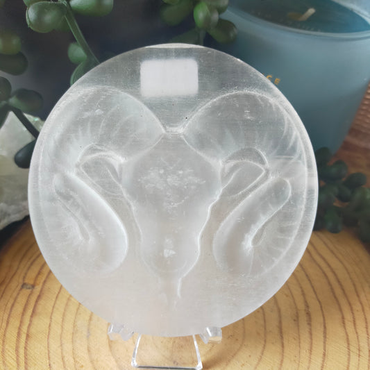 Aries Satin Spar Plate