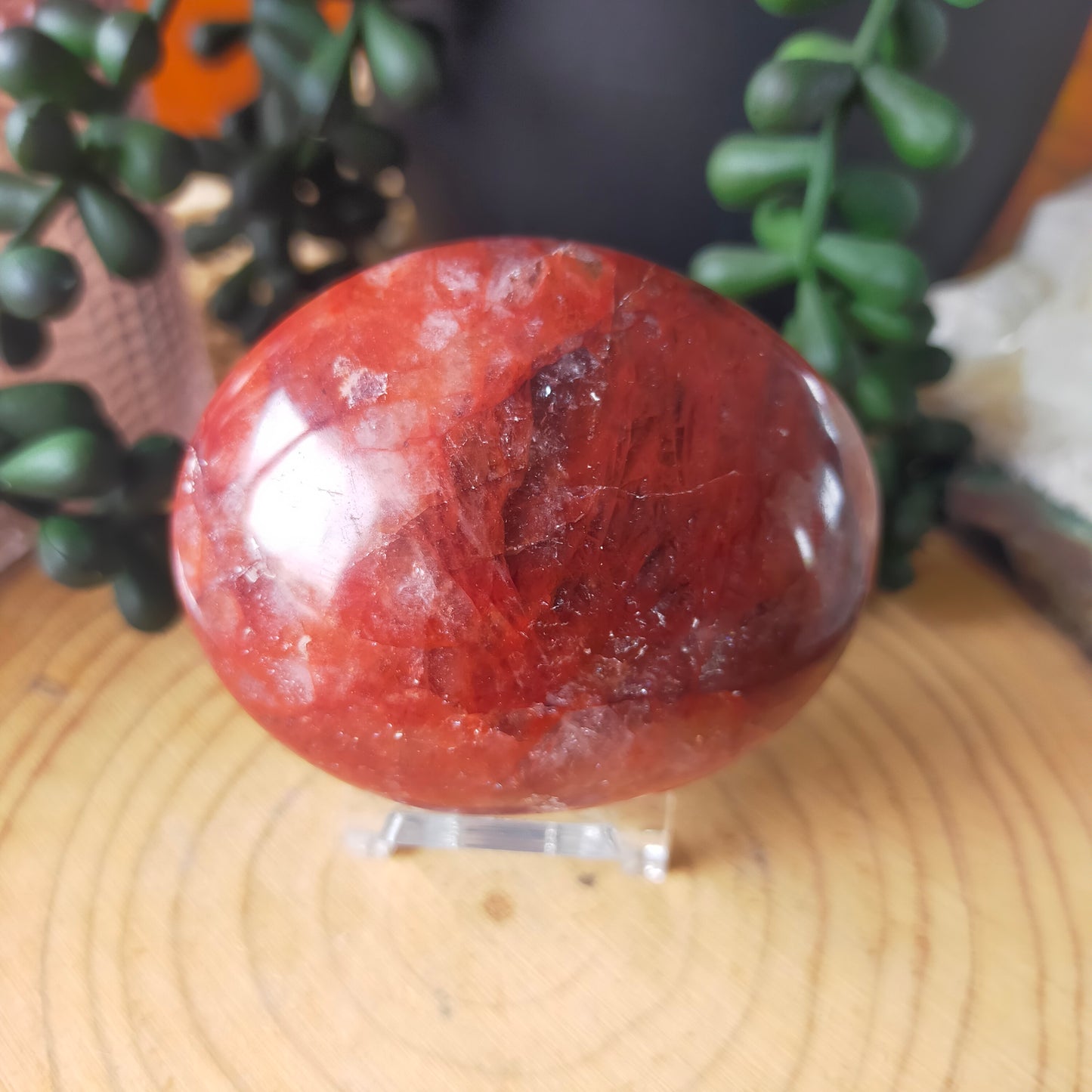 Fire Quartz Palmstone