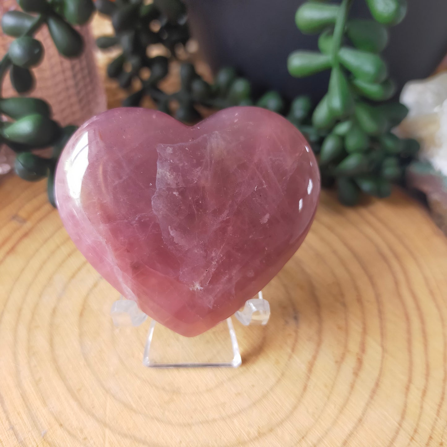 Lavender Rose Quartz Heart