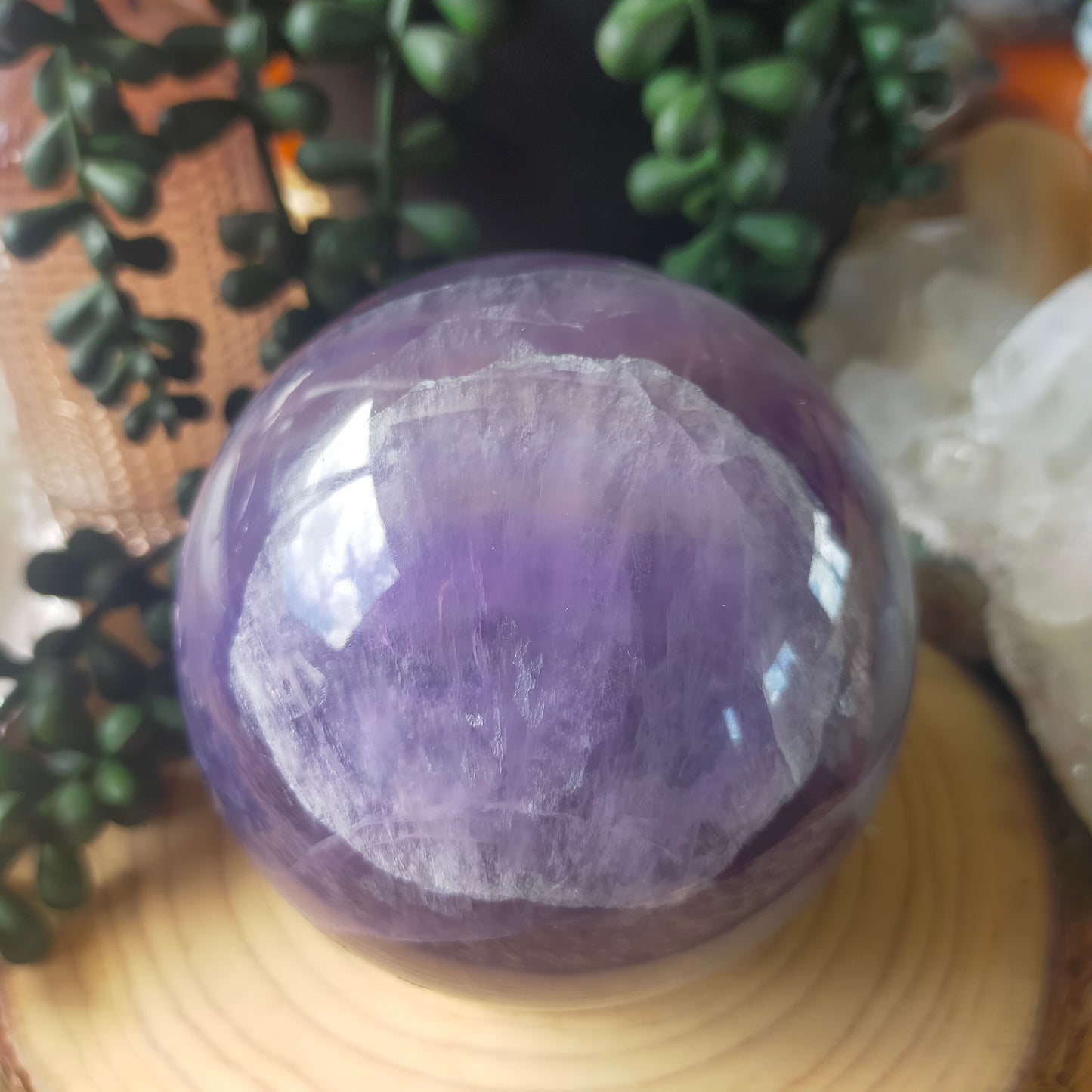 Purple fluorite Sphere