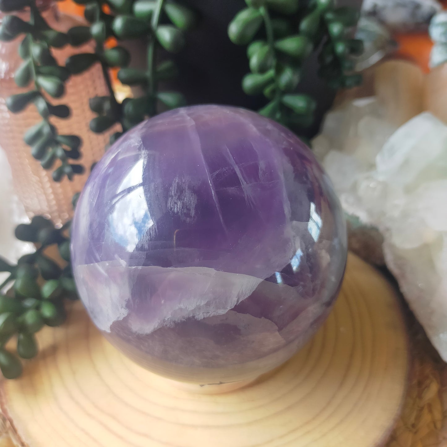 Purple fluorite Sphere