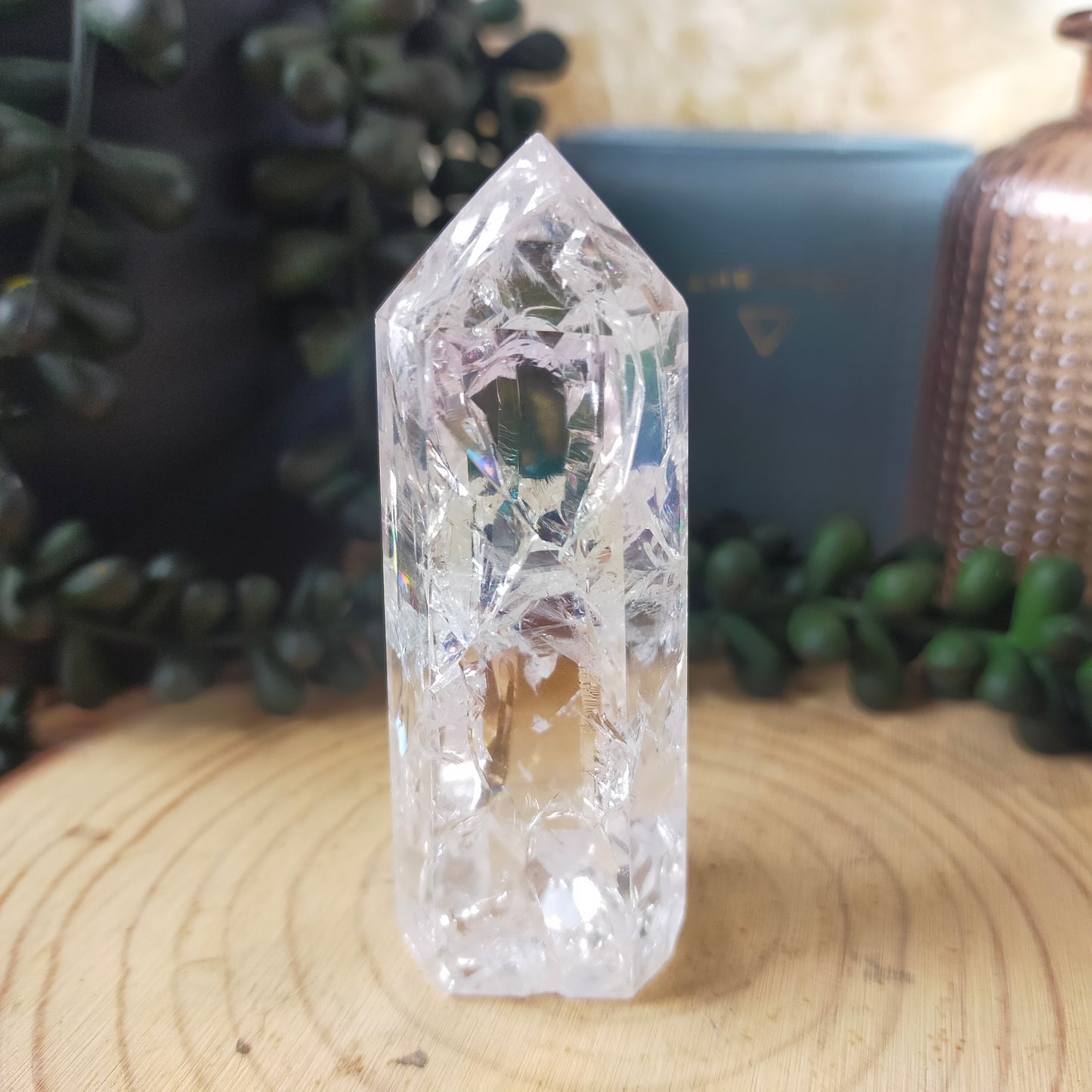 Crackled Clear Quartz Point