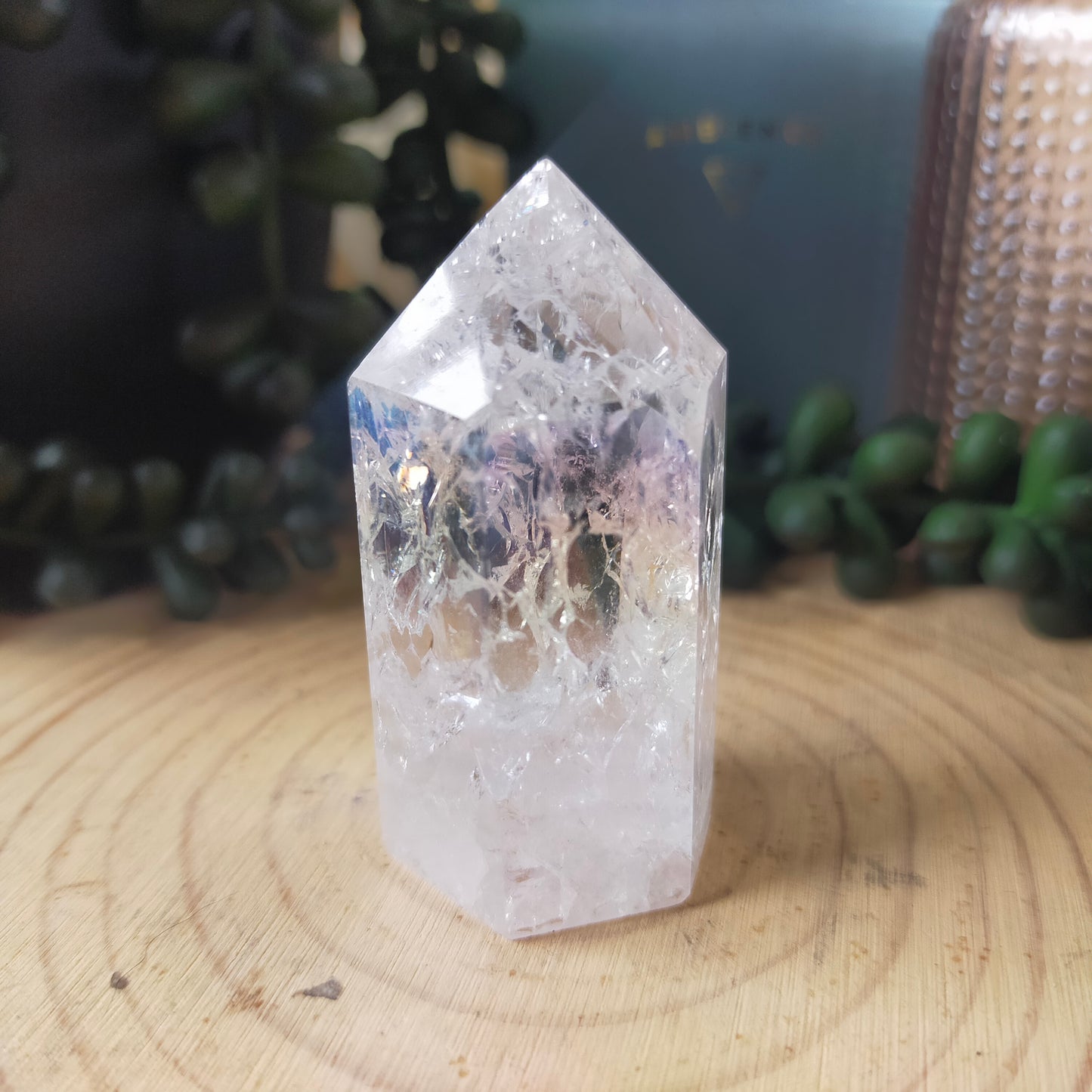 Crackled Clear Quartz Point