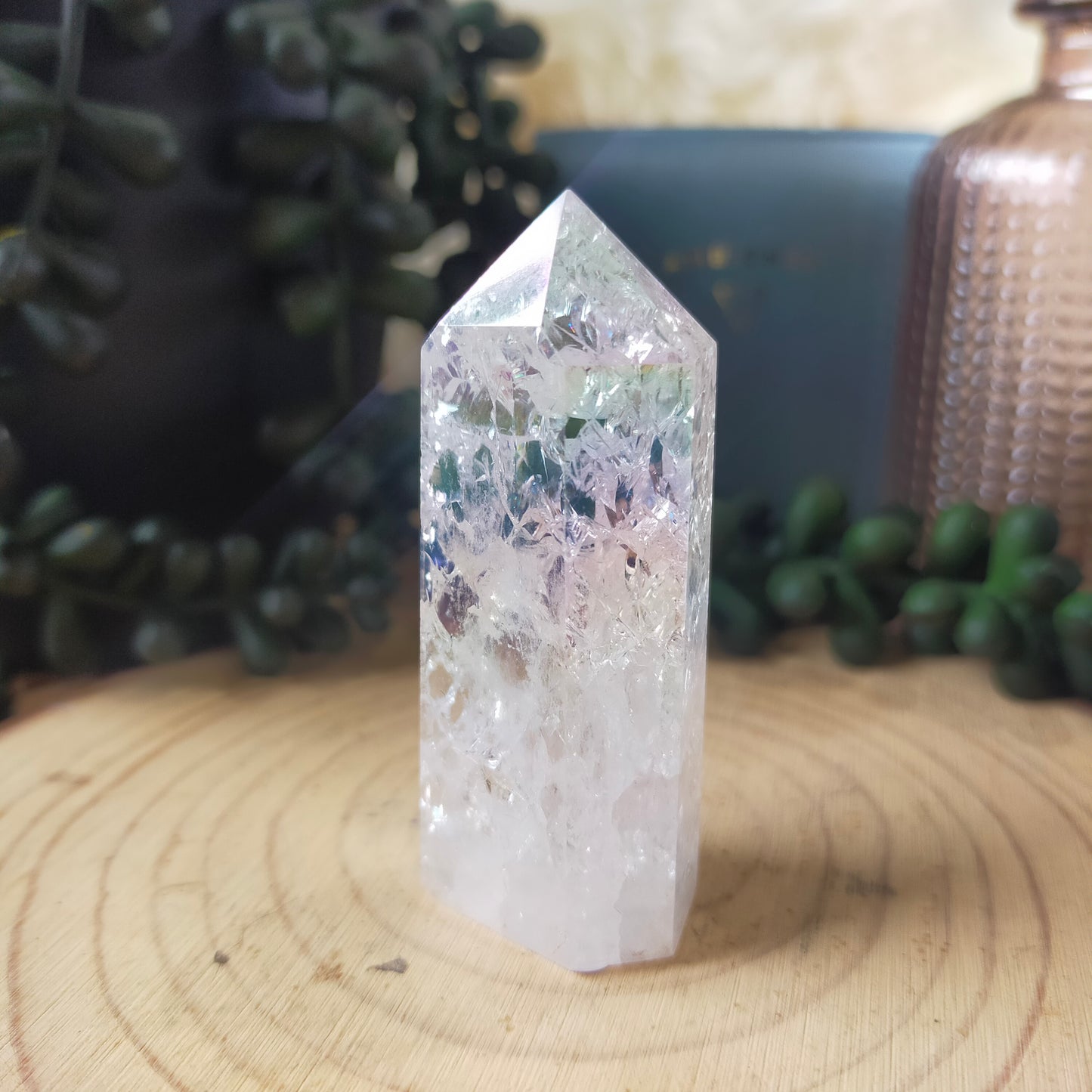 Crackled Clear Quartz Point