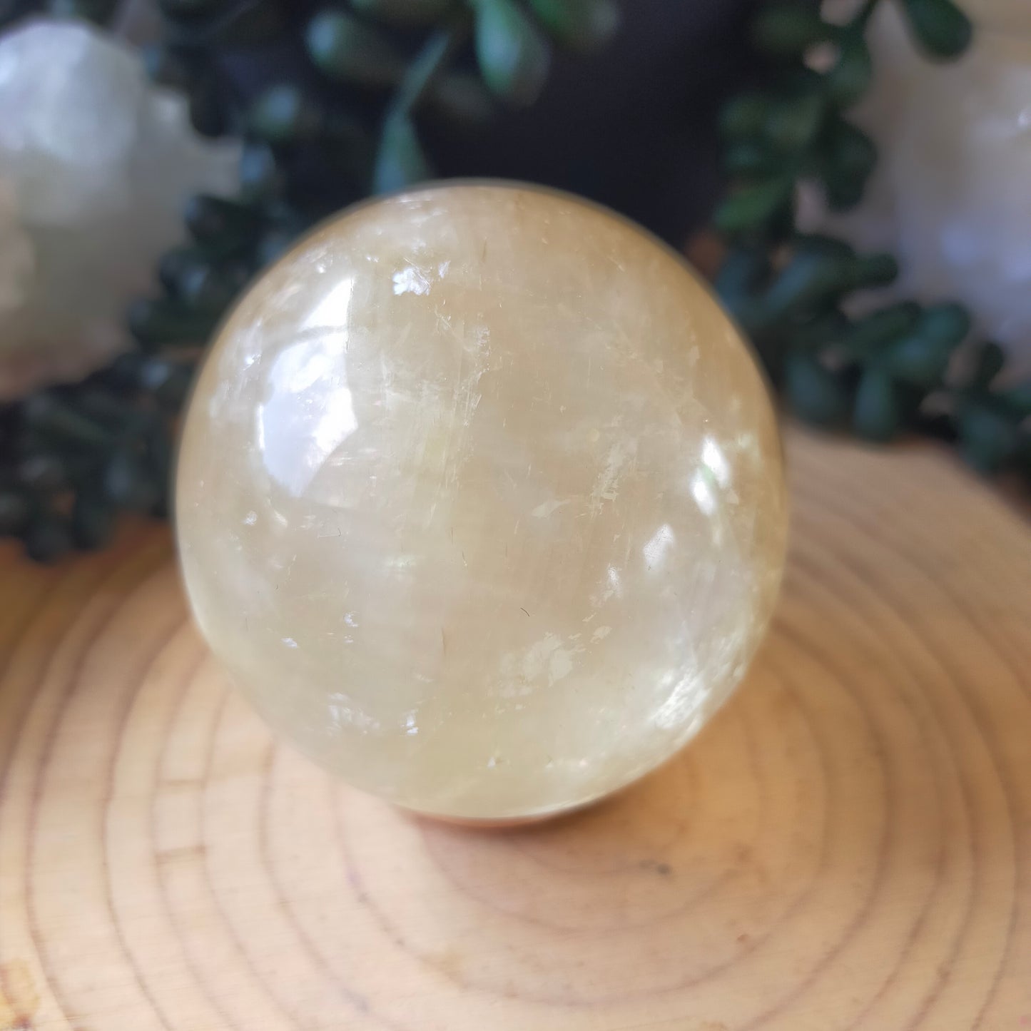 Honey Calcite Sphere