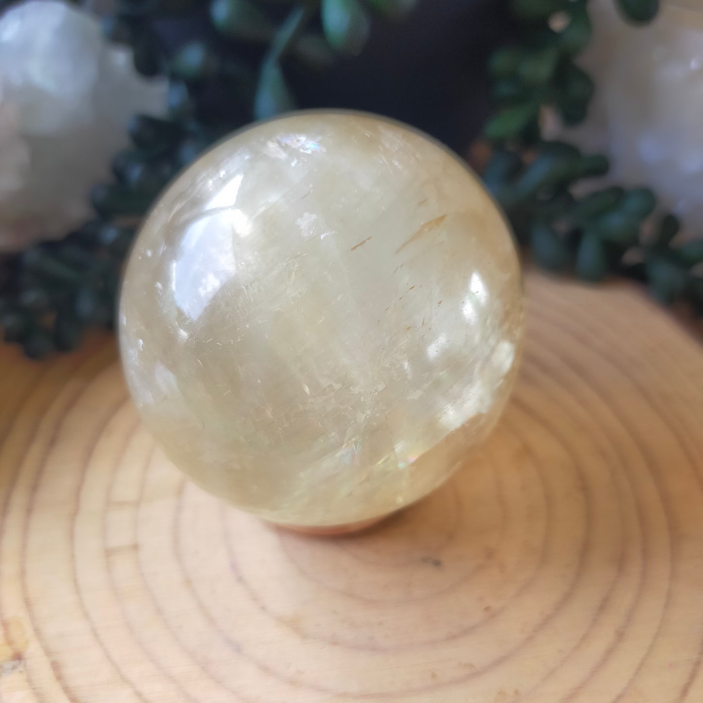 Honey Calcite Sphere