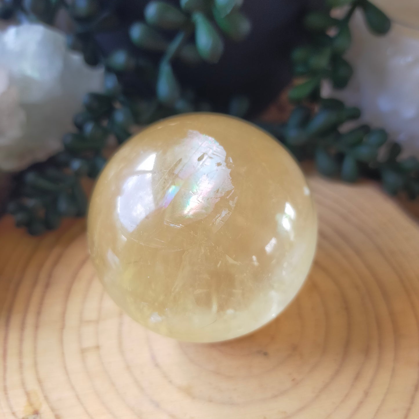 Honey Calcite Sphere