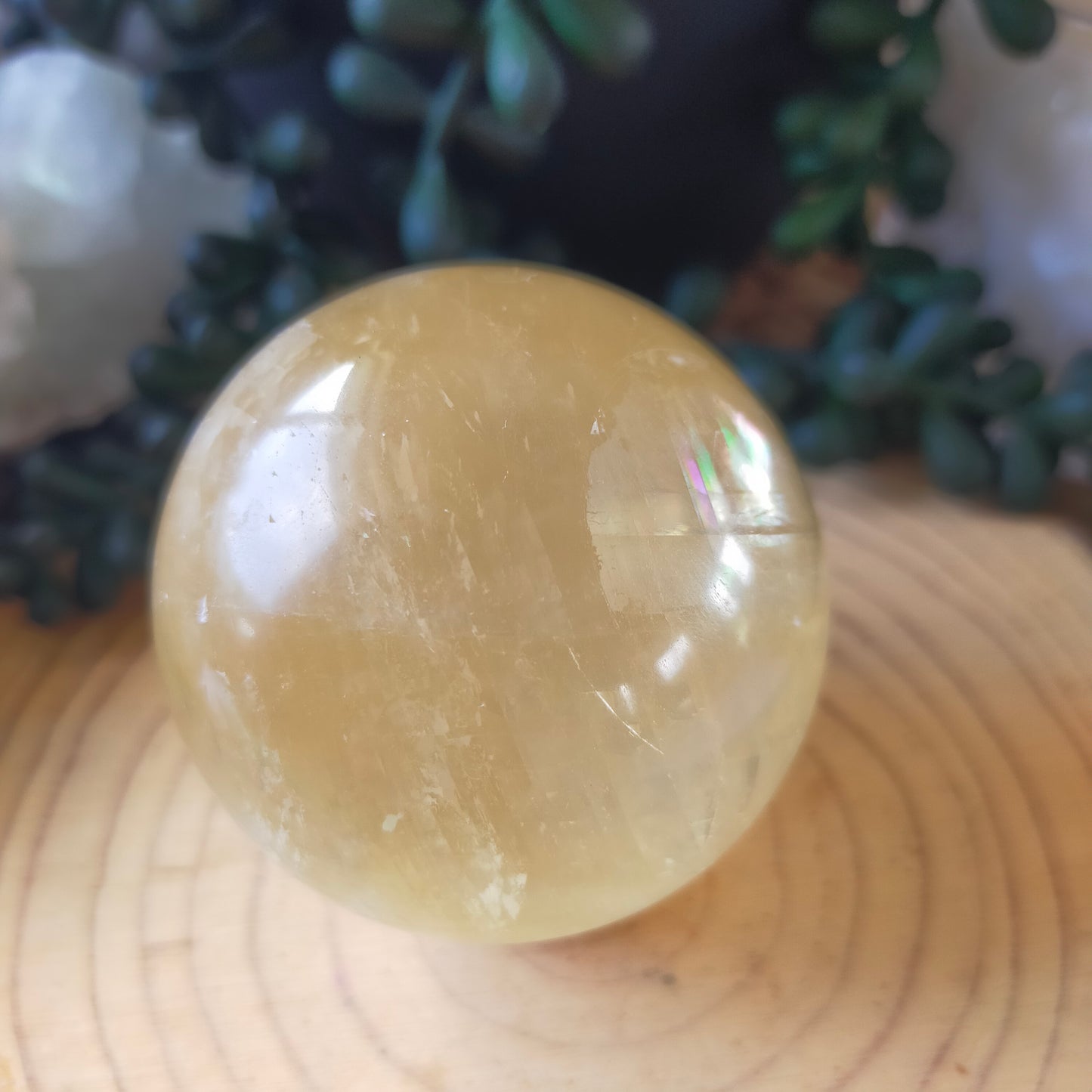 Honey Calcite Sphere