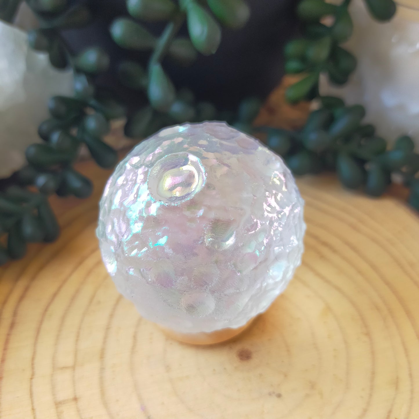 Resin Moon with Aura Coating