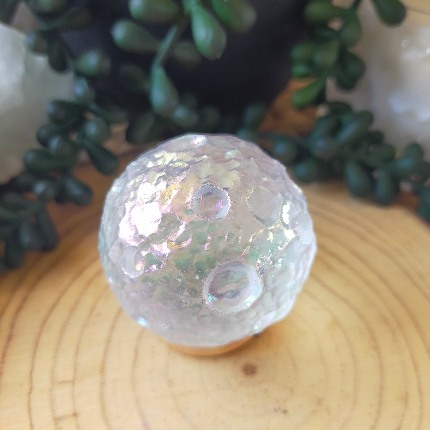 Resin Moon with Aura Coating