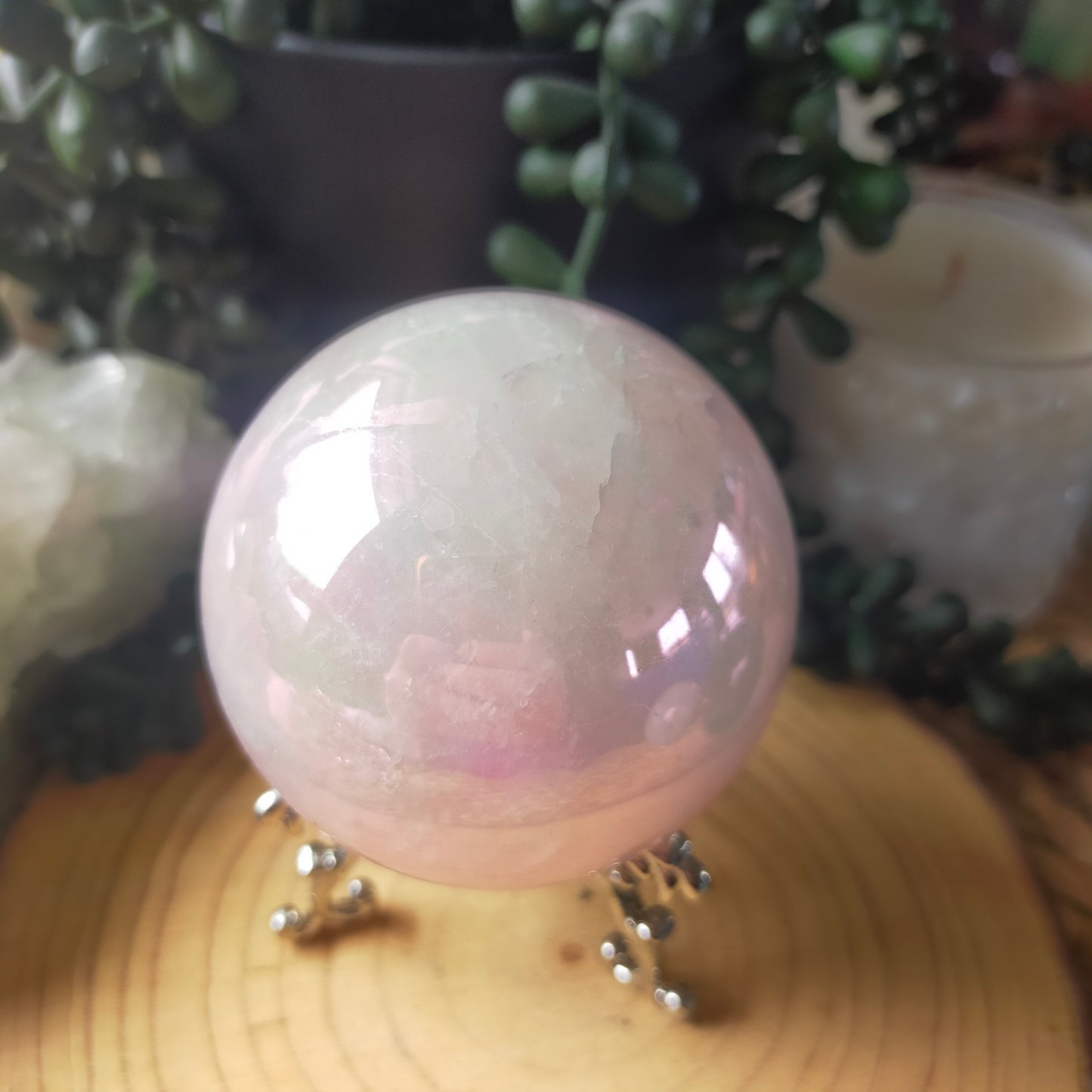 Aura Rose Quartz Sphere