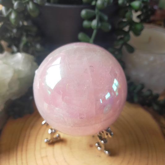 Aura Rose Quartz Sphere