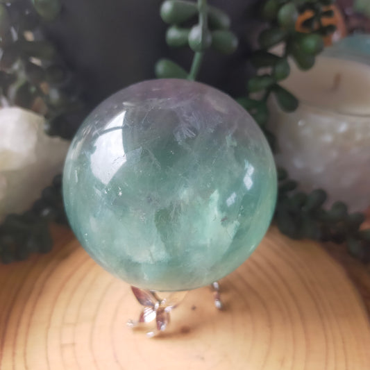 Watermelon Fluorite Sphere