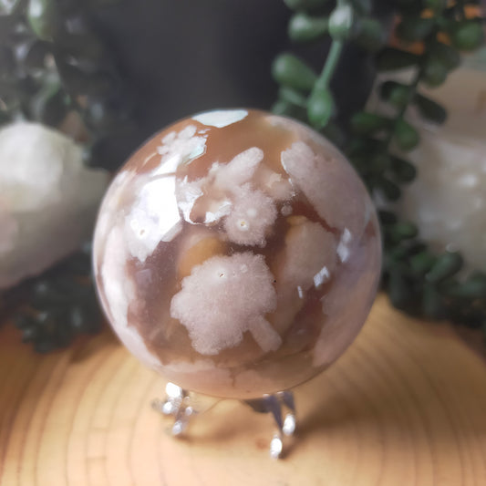 Flower Agate Sphere