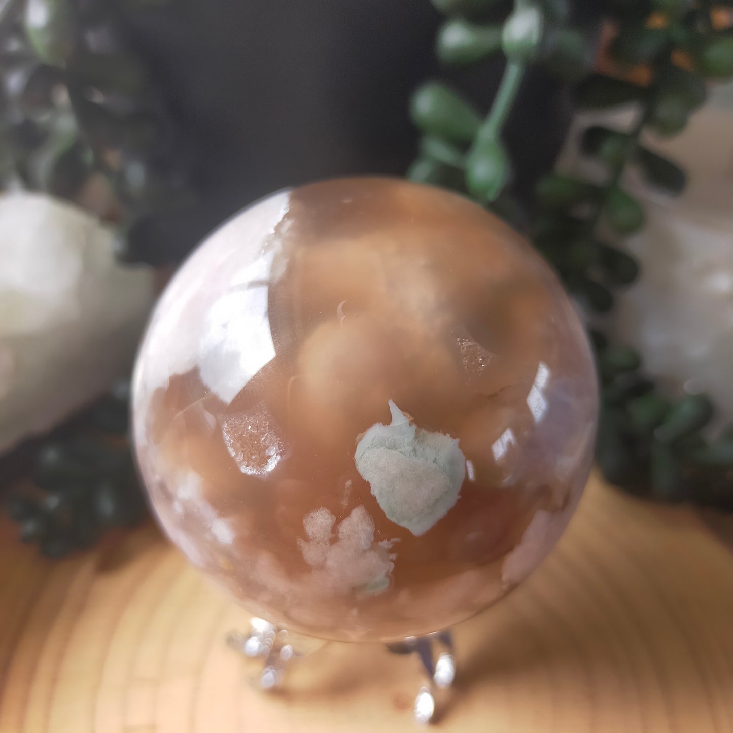 Flower Agate Sphere