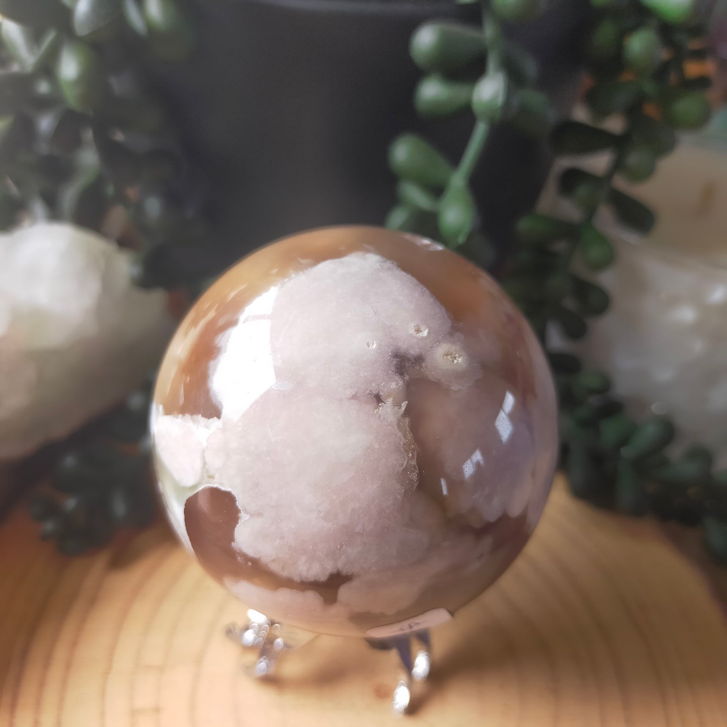 Flower Agate Sphere