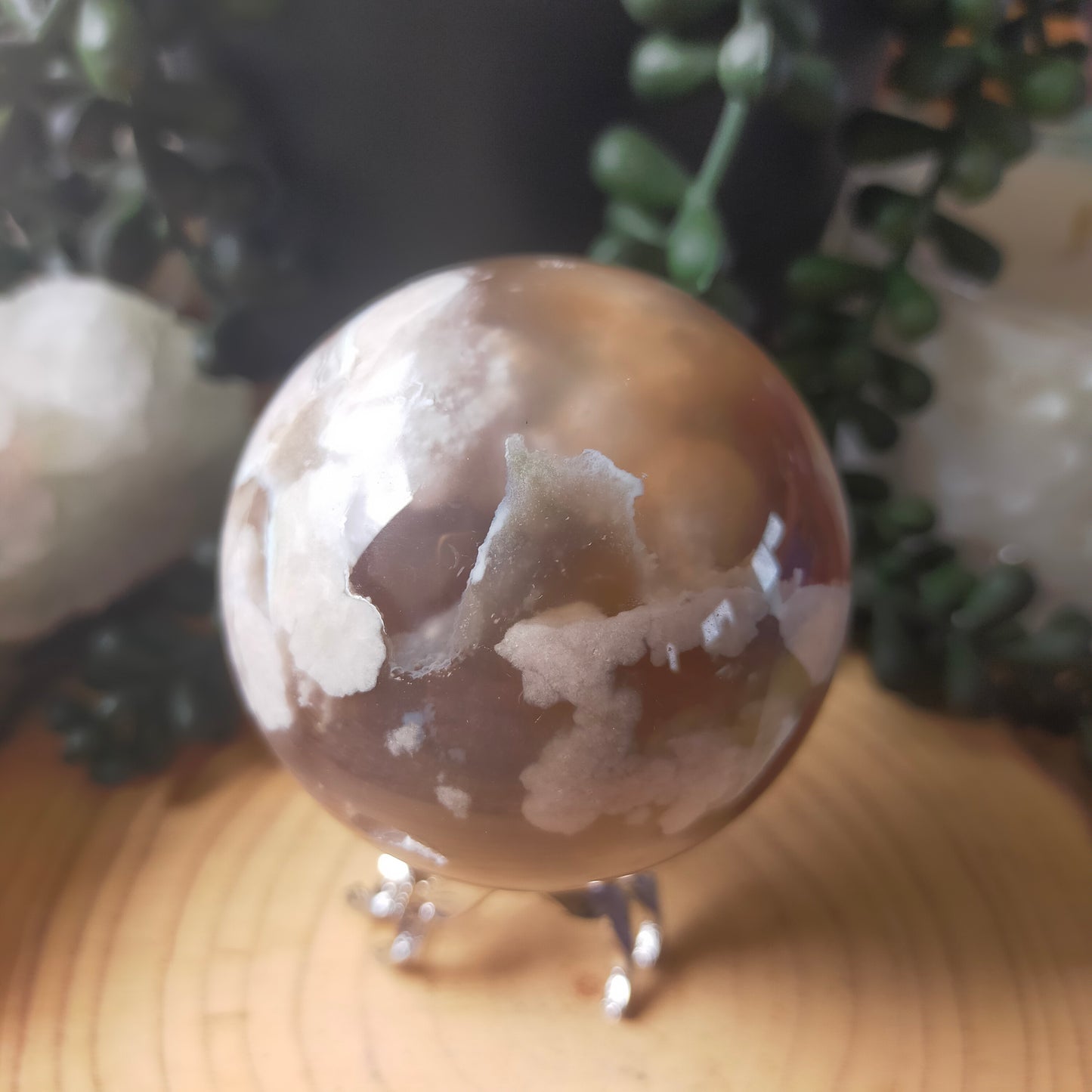 Flower Agate Sphere