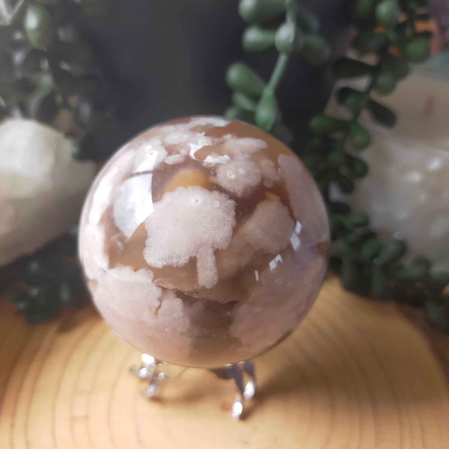 Flower Agate Sphere