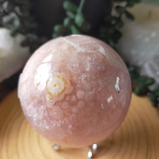 Gorgeous Pink Amethyst/Flower Agate Sphere