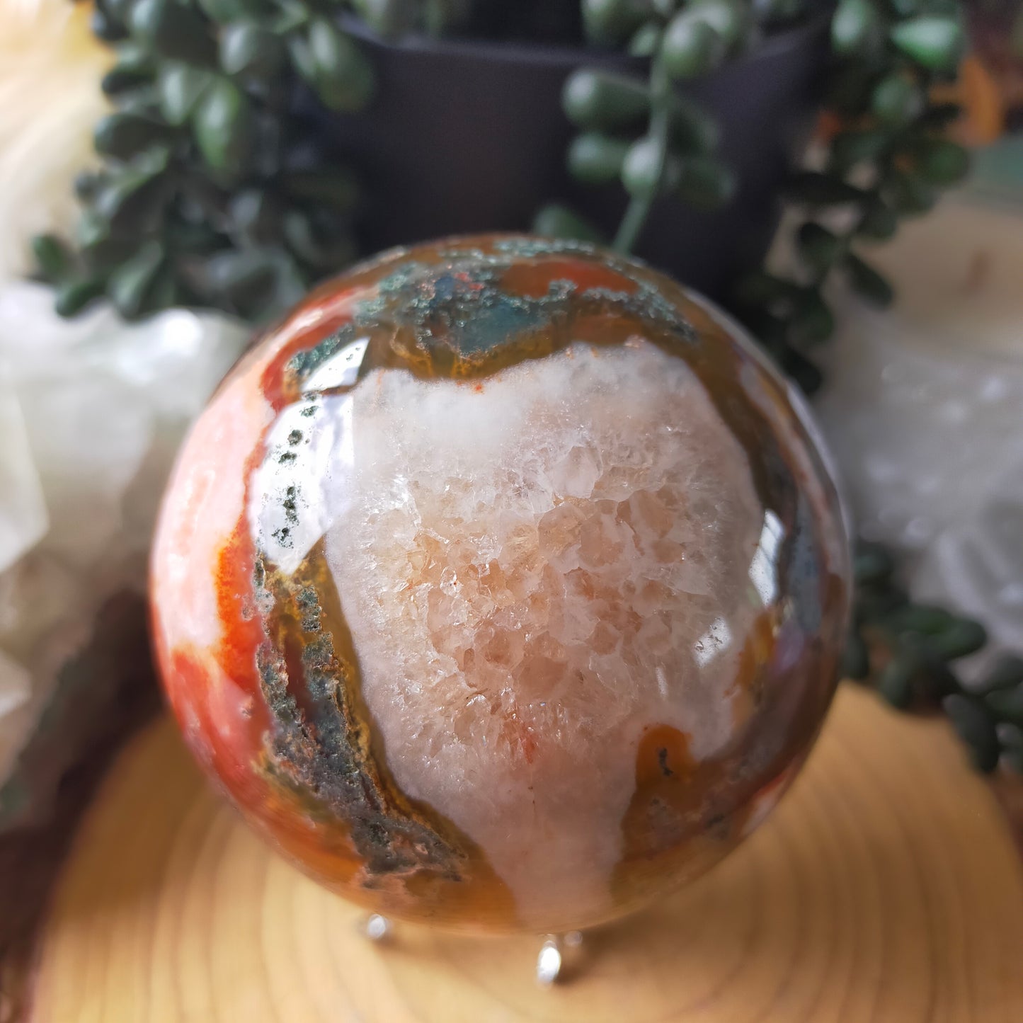 Red Moss Agate Sphere