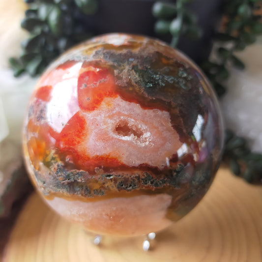 Red Moss Agate Sphere