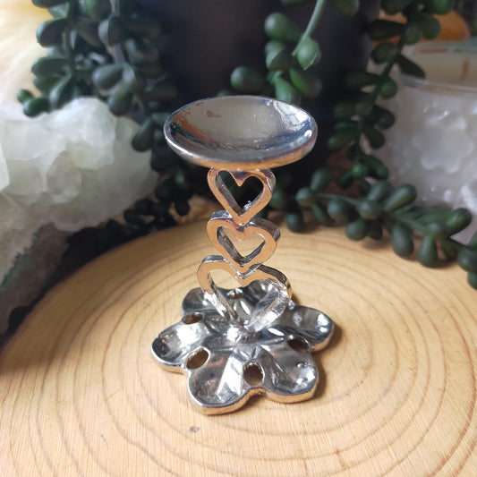 Silver Heart Sphere Stand