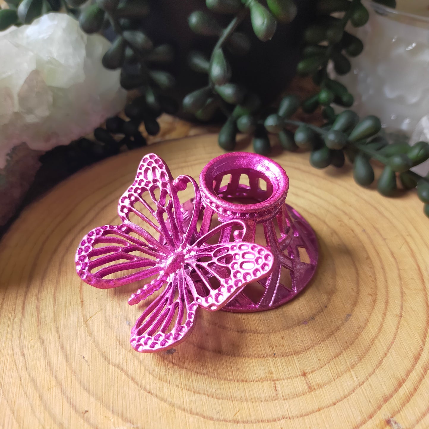 Pink Butterfly Sphere Stand