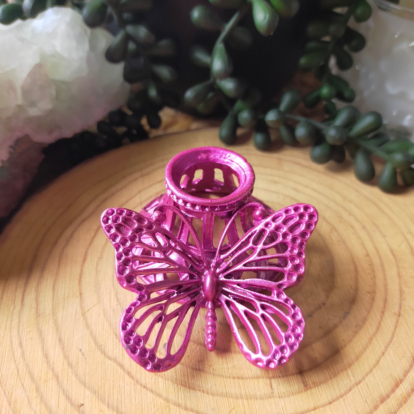 Pink Butterfly Sphere Stand