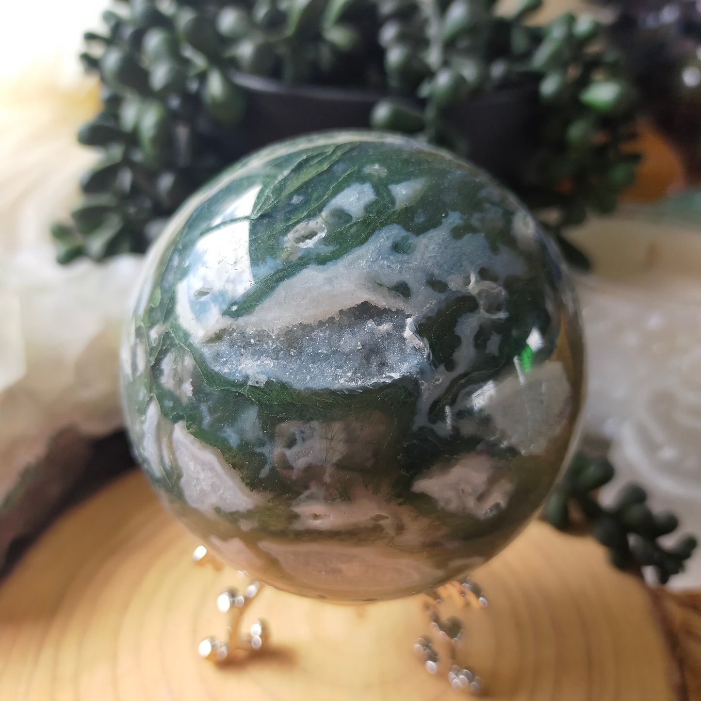 Moss Agate Sphere