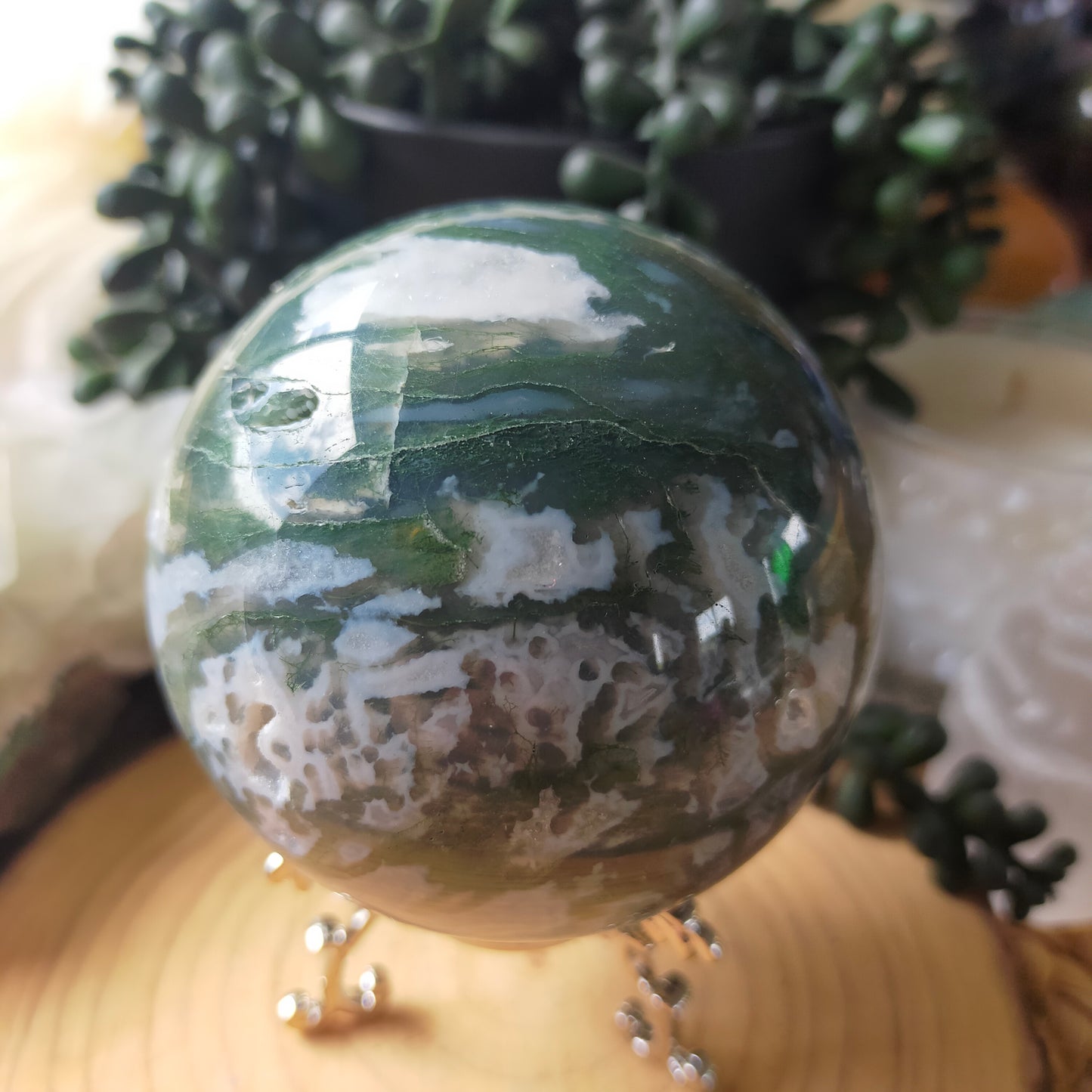 Moss Agate Sphere