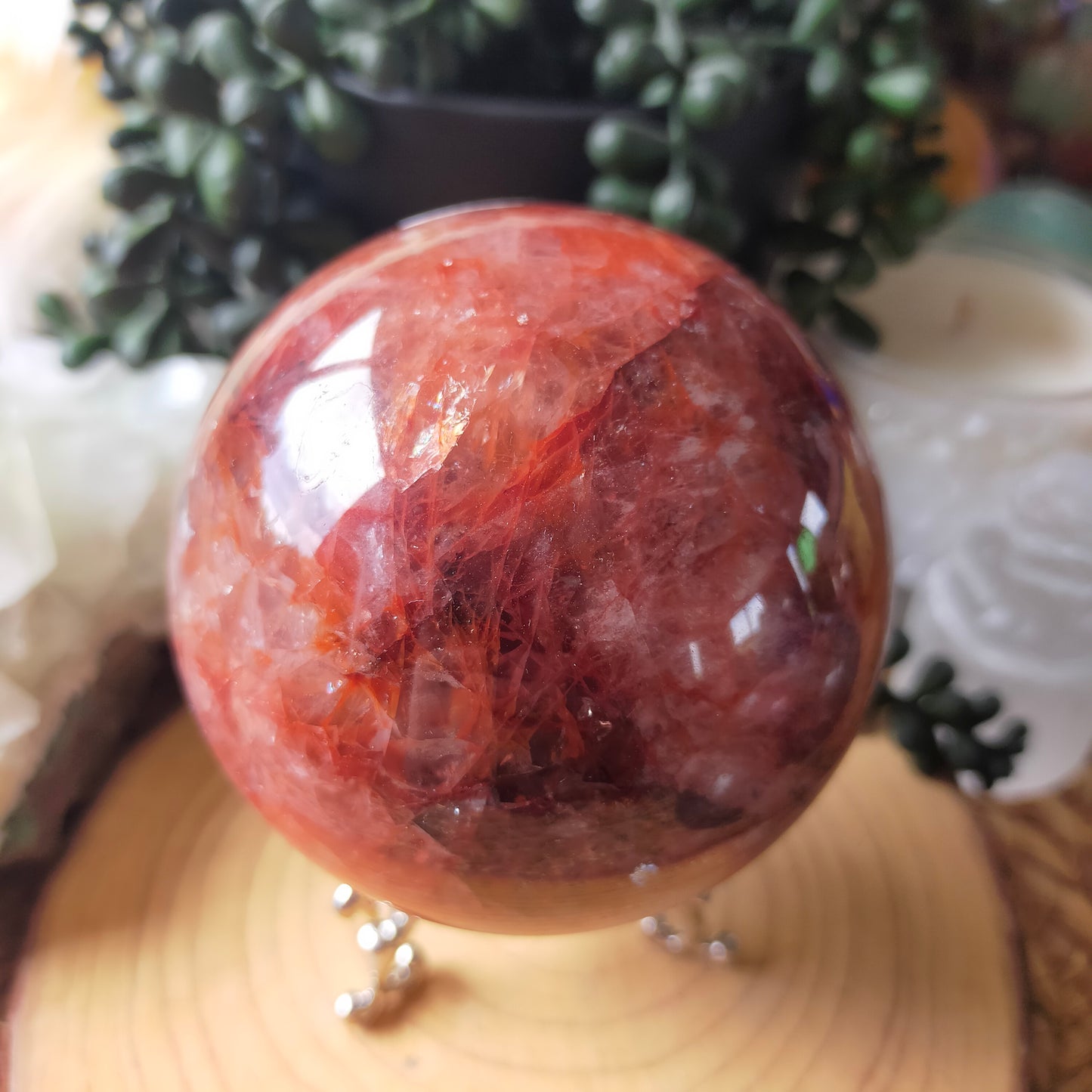 Fire Quartz Sphere