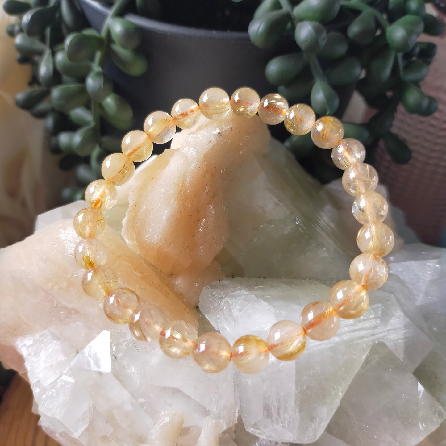 Golden Rutile Quartz Bracelet