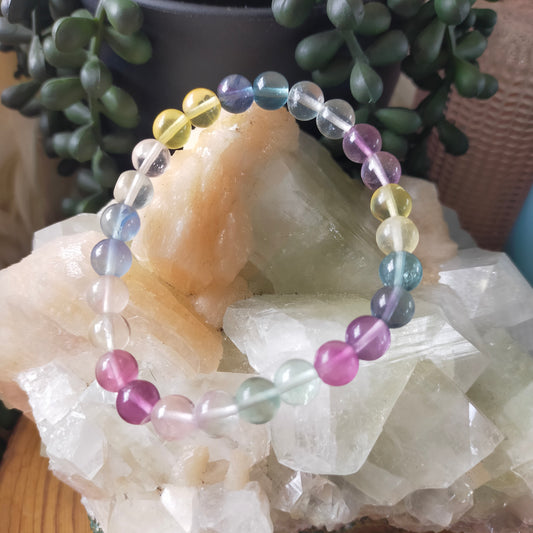 Multi-coloured Fluorite Bracelet