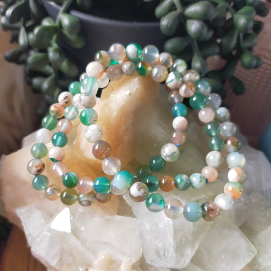 Green Flower Agate