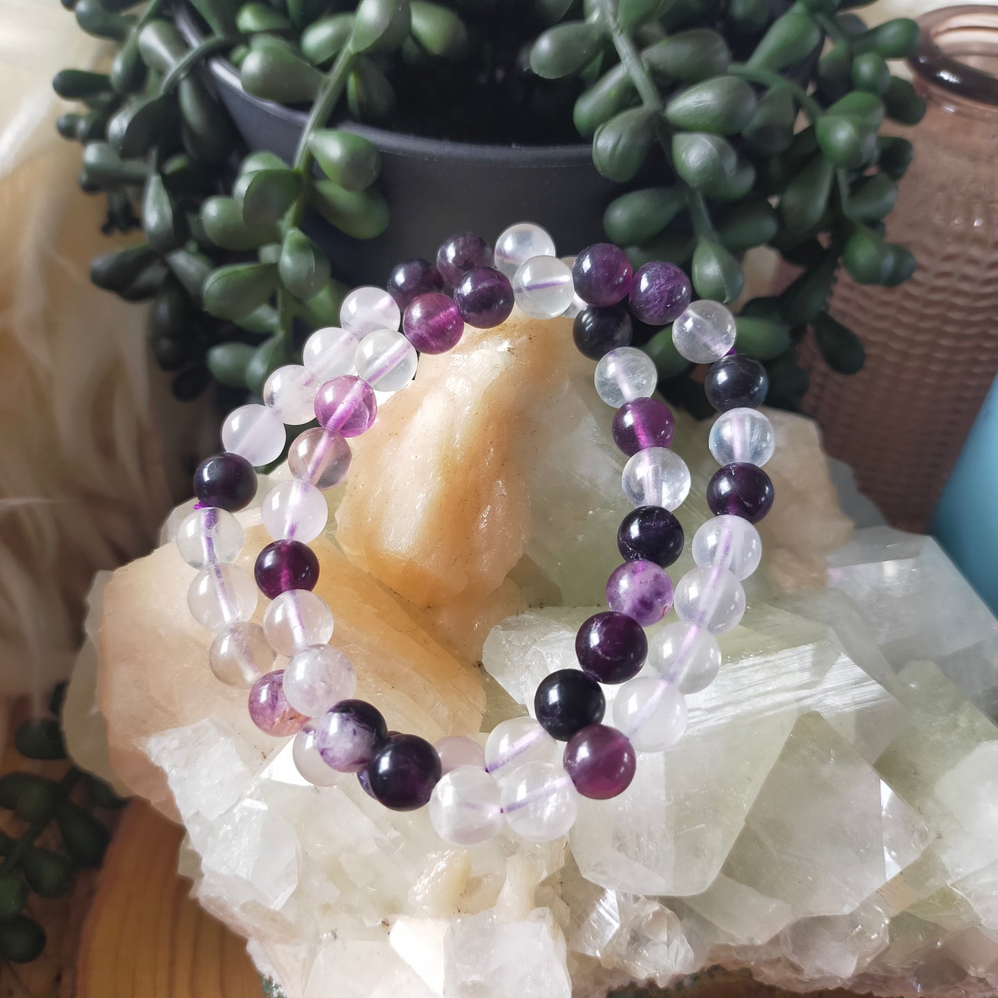 Purple Fluorite Bracelet