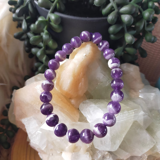 Chevron Amethyst Bracelet