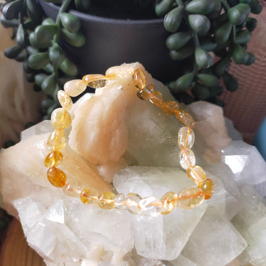 Citrine Bracelet with smooth chips