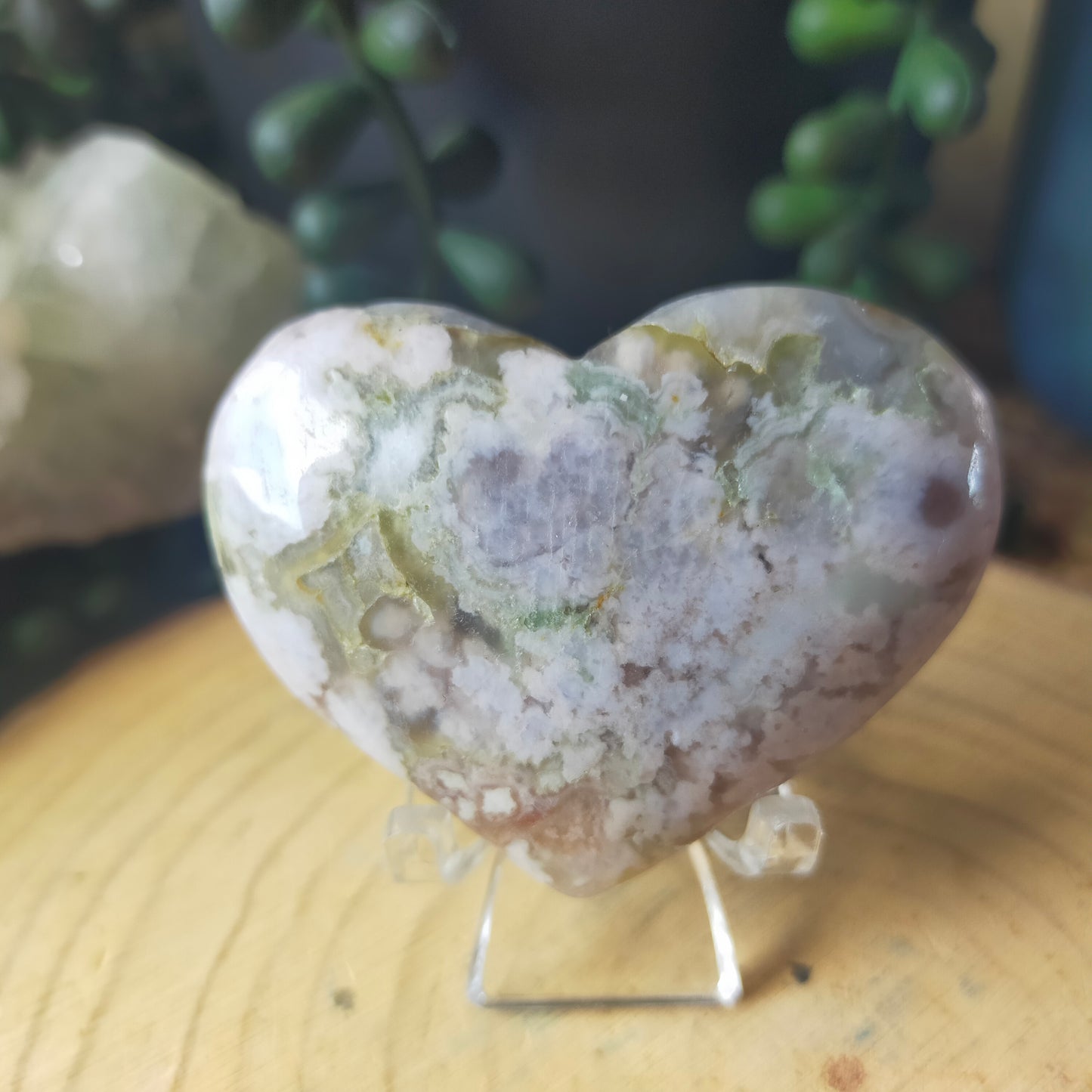 Flower Agate Heart