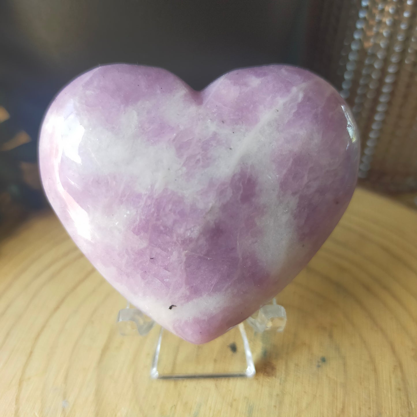 Lepidolite Heart