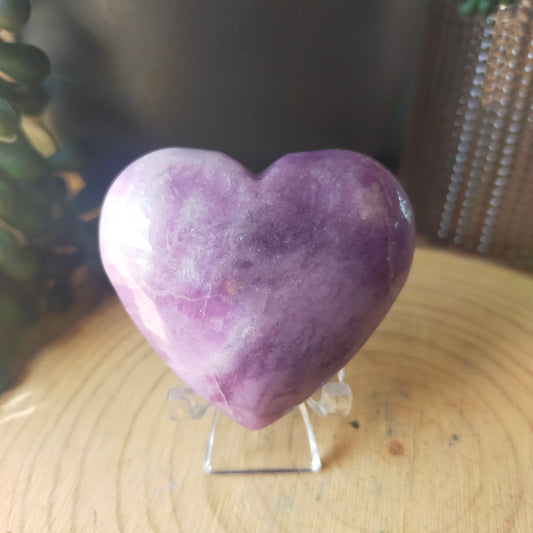 Lepidolite Heart