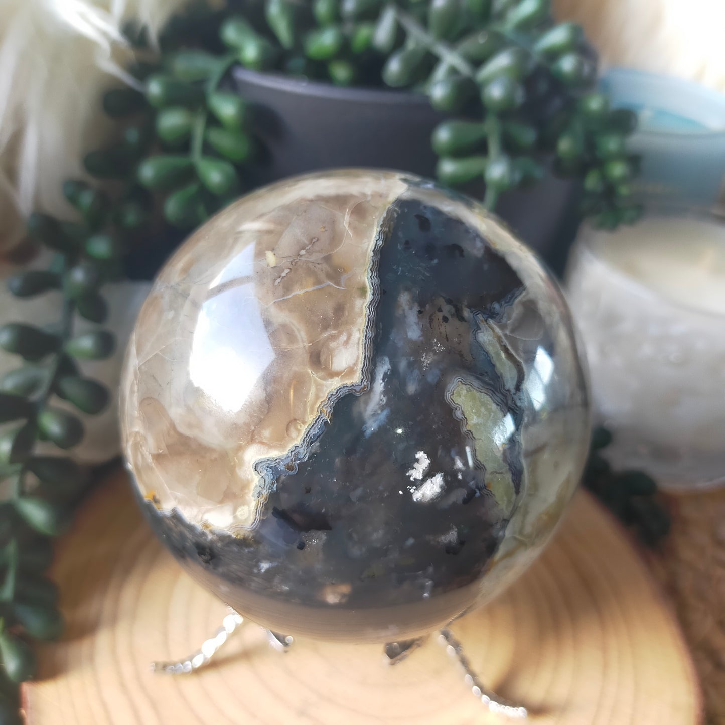 Volcano Agate Sphere