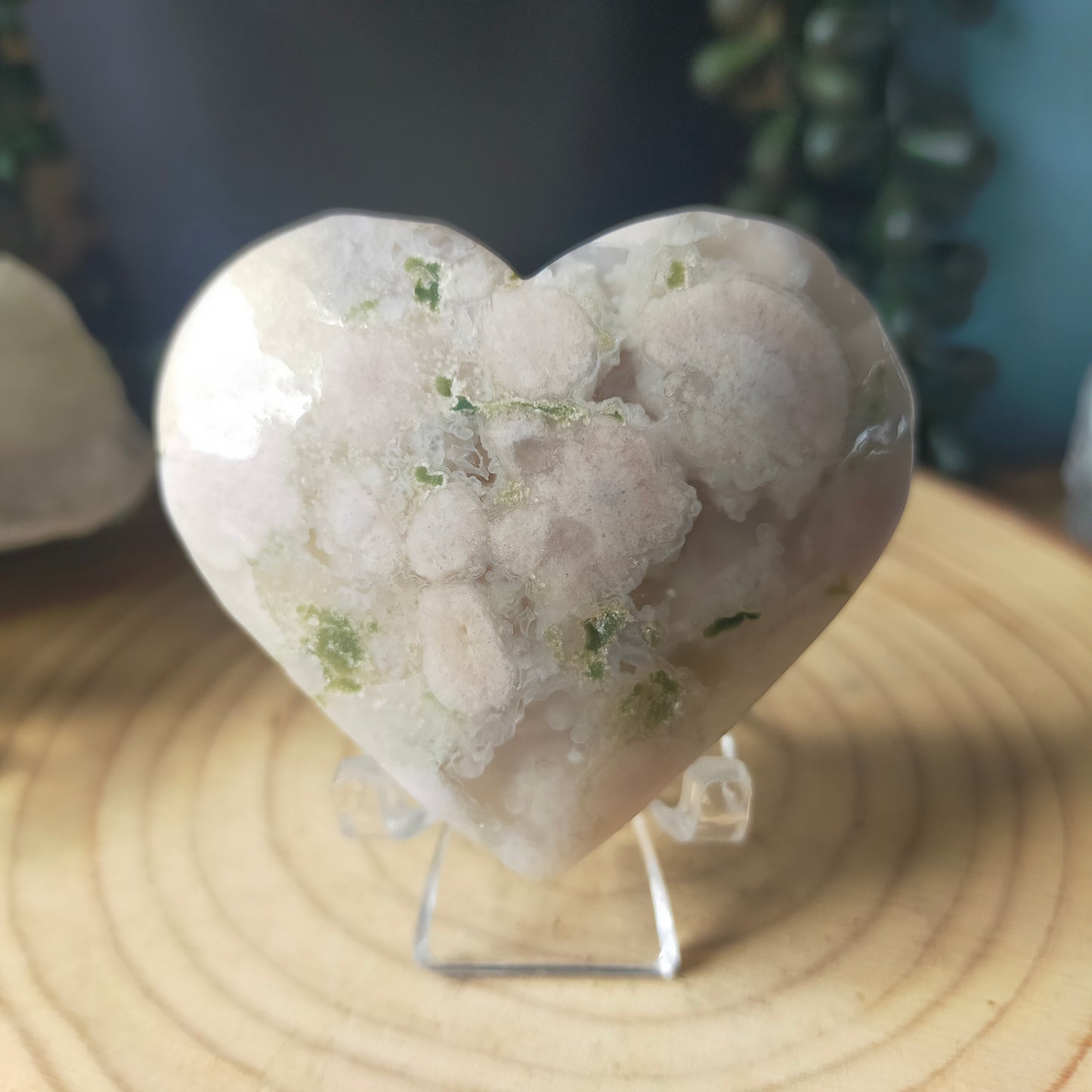 Flower Agate Heart