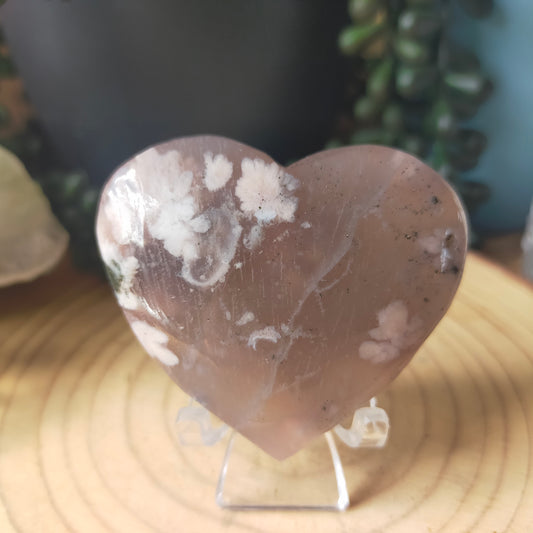 Flower Agate Heart