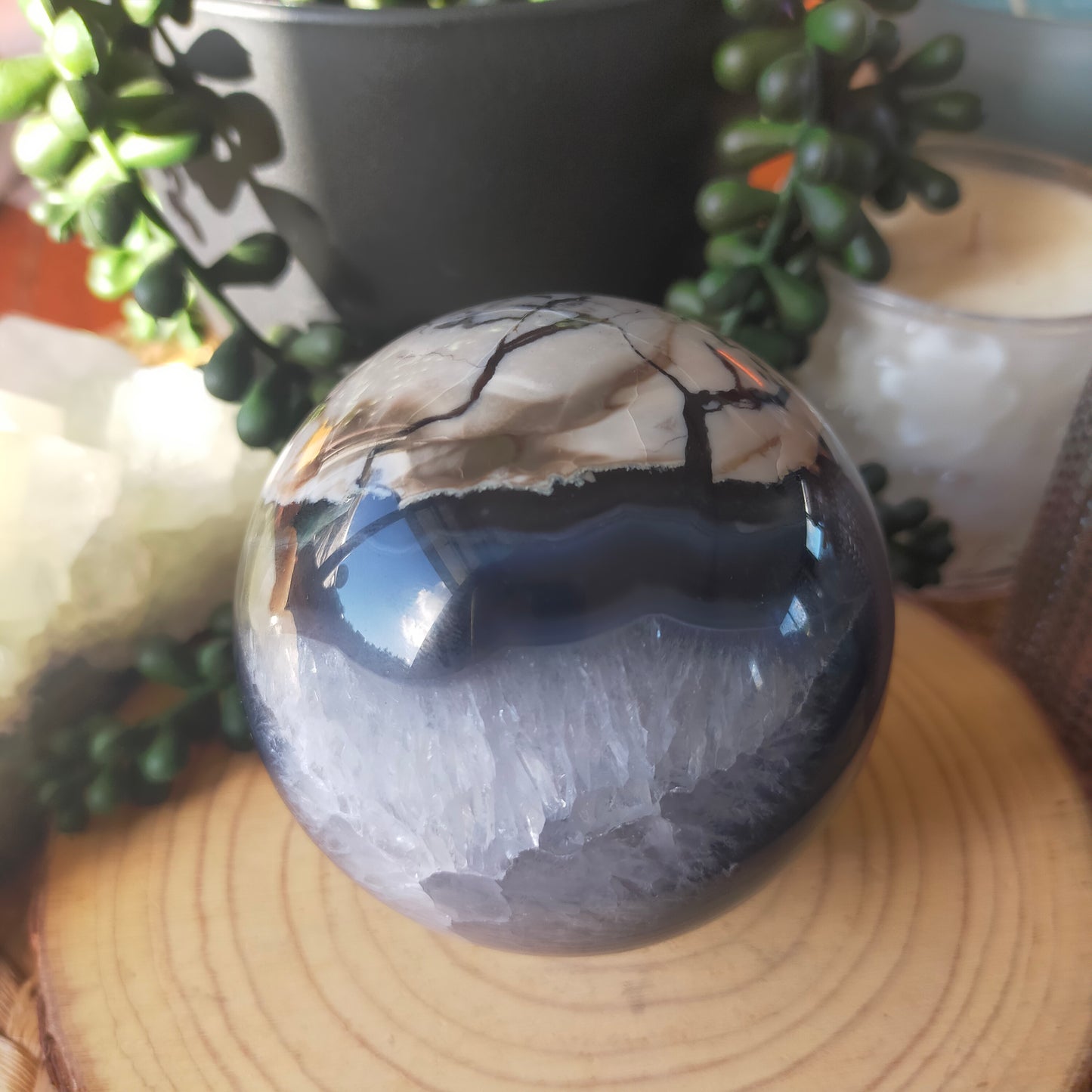 Volcano Agate Sphere