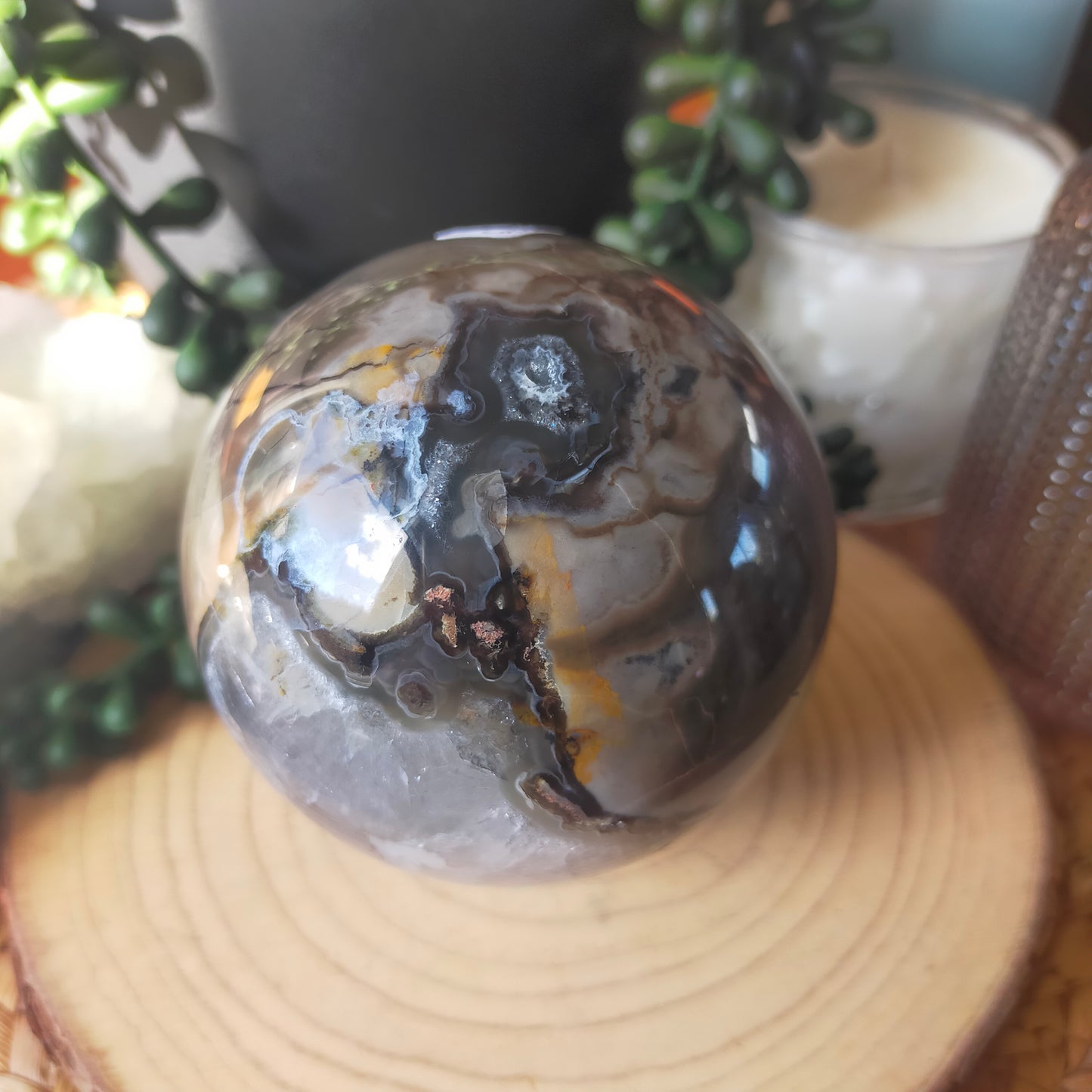 Volcano Agate Sphere